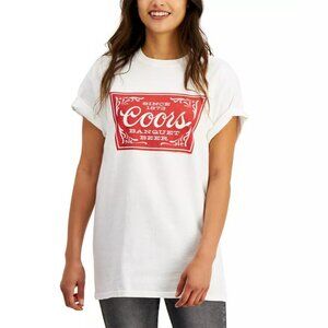 🦋 Junk Food Coors Graphic White Cotton T-Shirt Small